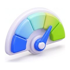 Indicador semicircular por colores con las zonas de entrenamiento running